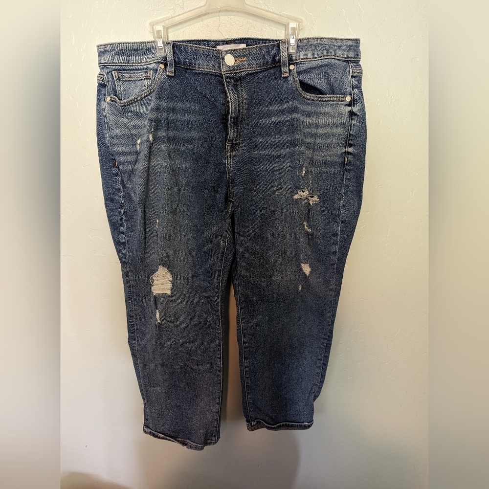 Lane Bryant Mid-rise girlfriend crop jeans